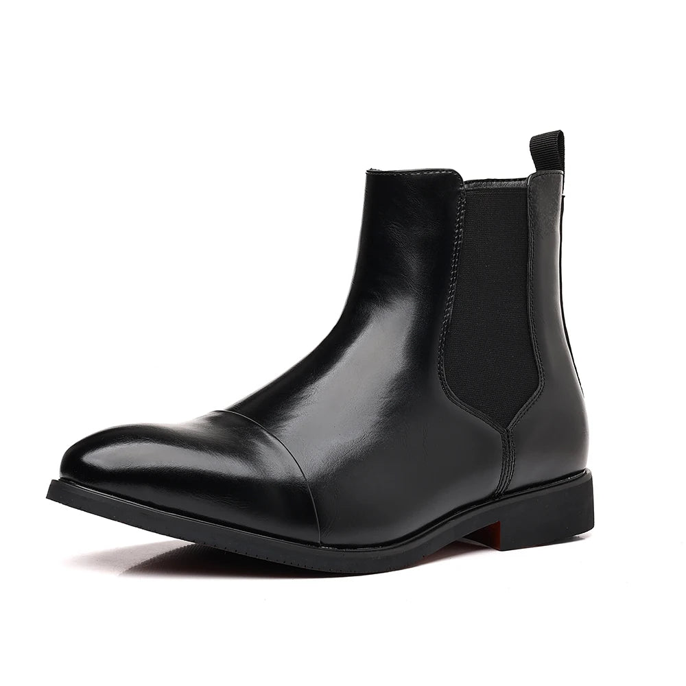 Chelsea‑Style Split‑Leather Ankle Boots