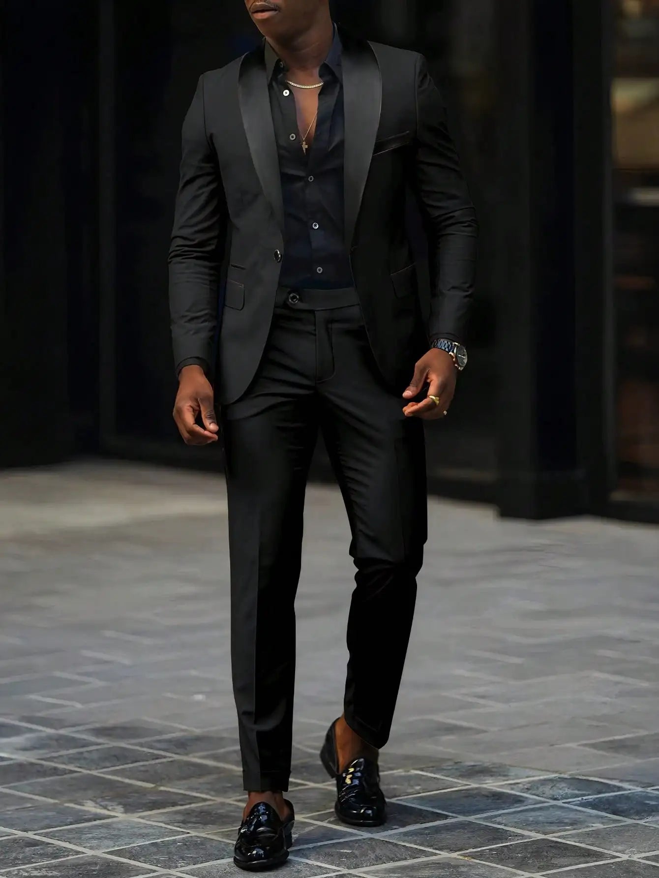 Three‑Piece Suit – Slim Solid Edition