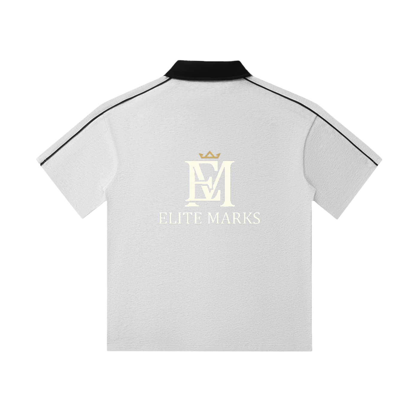 Contrast-Collar Polo Shirt