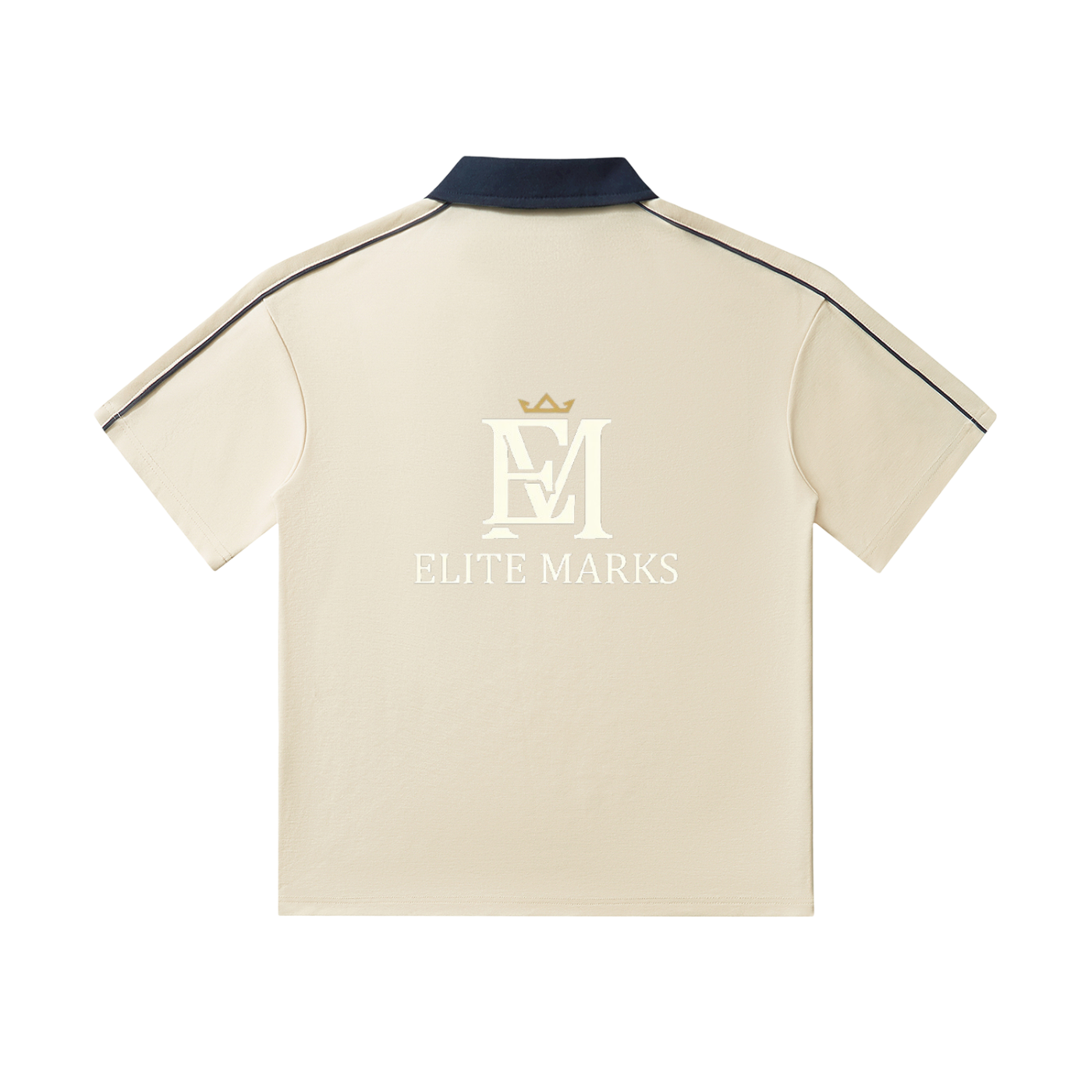 Contrast-Collar Polo Shirt