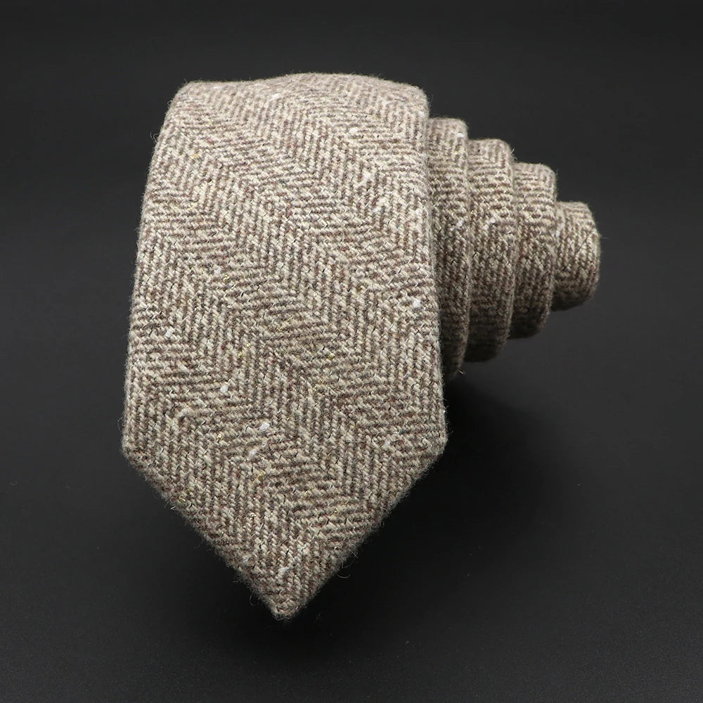 Wool Striped Neckties – 7cm Classic Weave