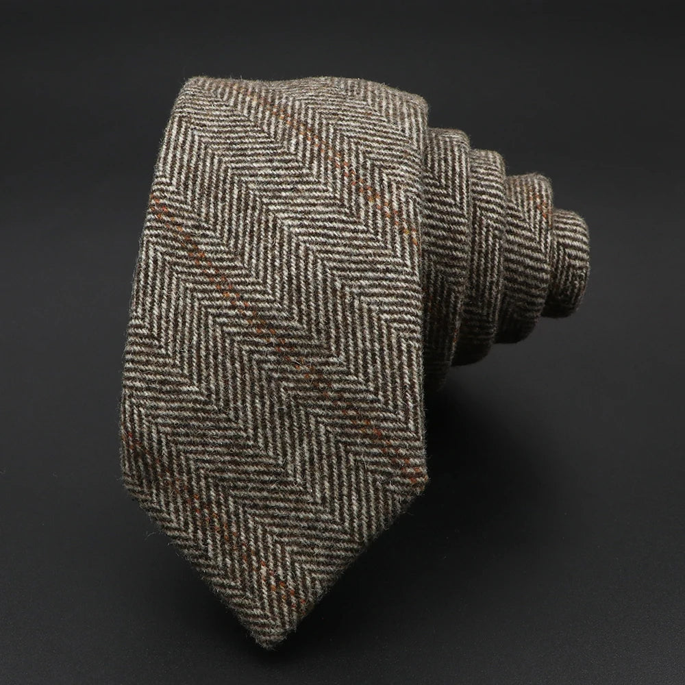 Wool Striped Neckties – 7cm Classic Weave