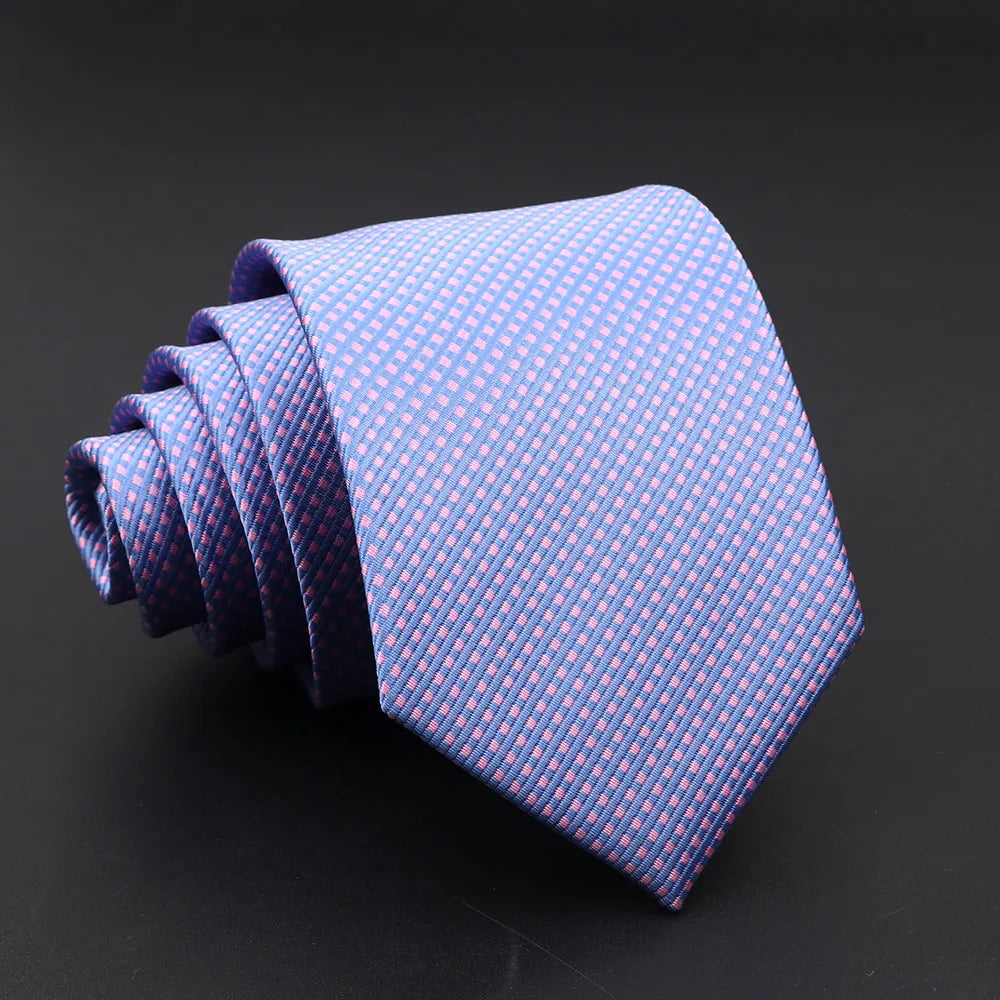 Striped Narrow Necktie – 7cm Classic Weave