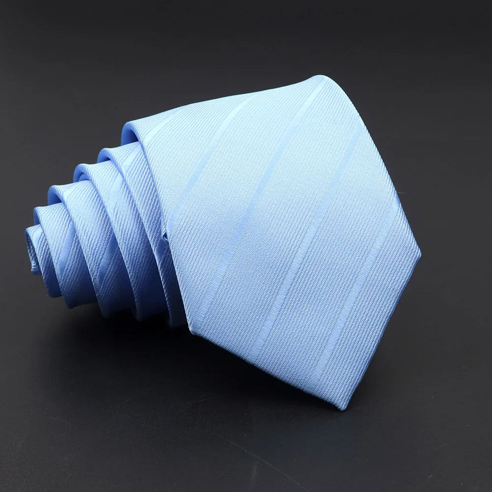 Striped Narrow Necktie – 7cm Classic Weave
