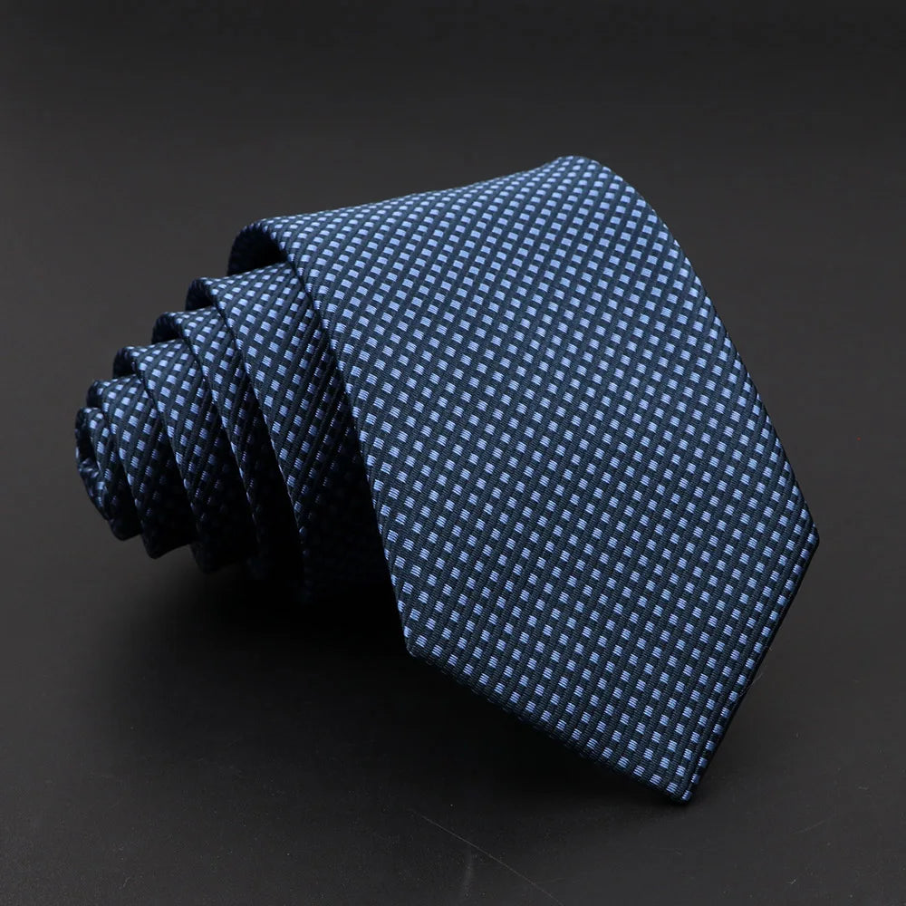 Striped Narrow Necktie – 7cm Classic Weave
