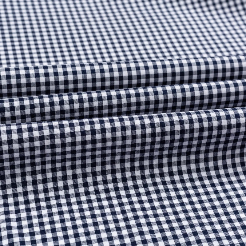 Gingham Check Long‑Sleeve Cotton Shirt — Smart‑Casual Standard Fit