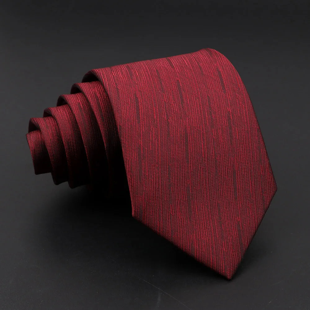 Striped Narrow Necktie – 7cm Classic Weave