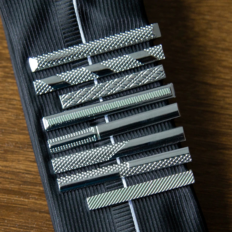 Chrome Steel Tie Clip Set – Classic Clasp