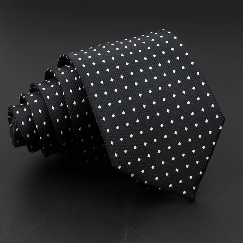 Striped Narrow Necktie – 7cm Classic Weave