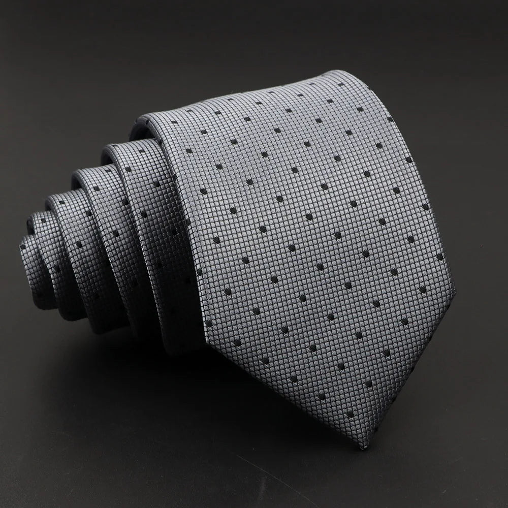 Striped Narrow Necktie – 7cm Classic Weave