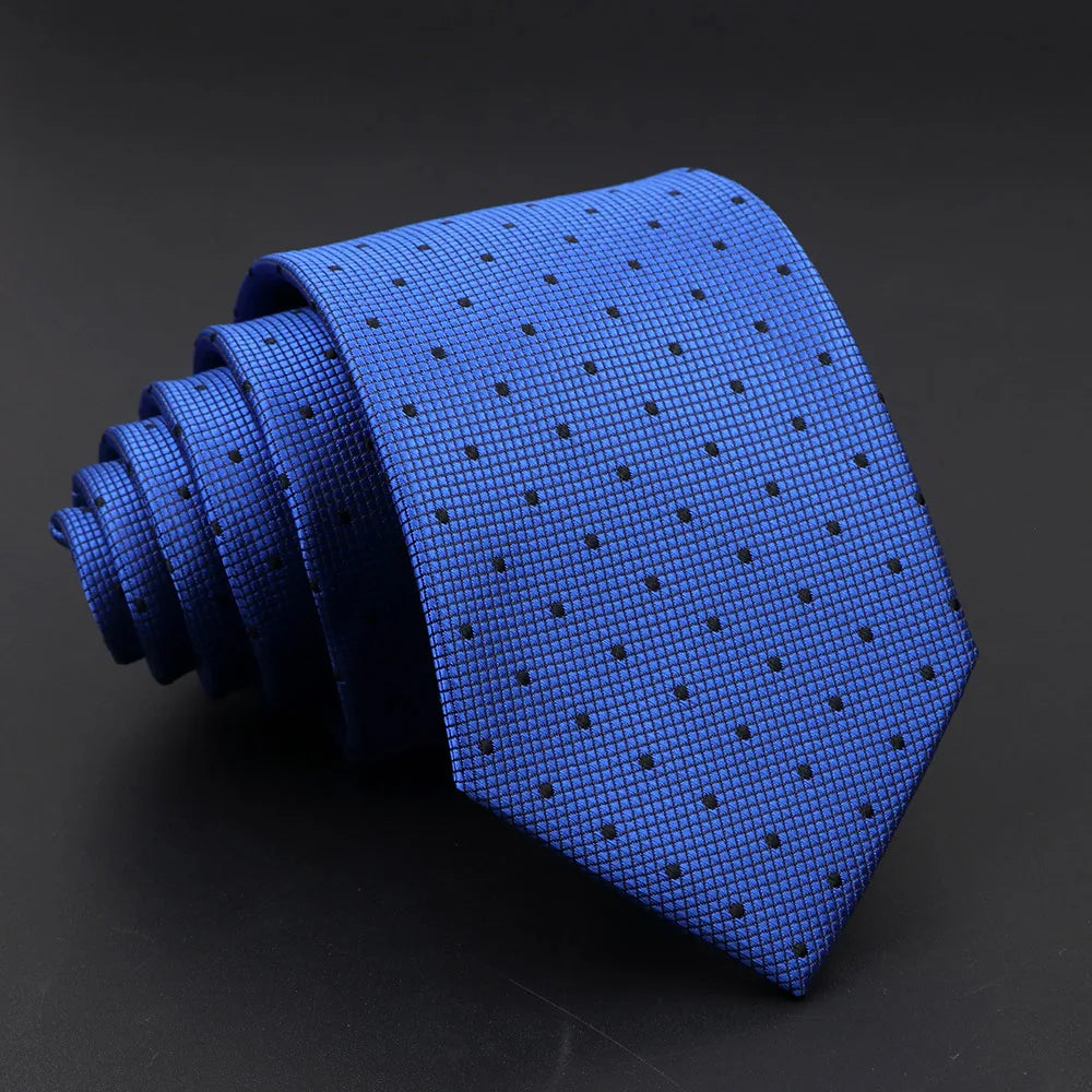 Striped Narrow Necktie – 7cm Classic Weave