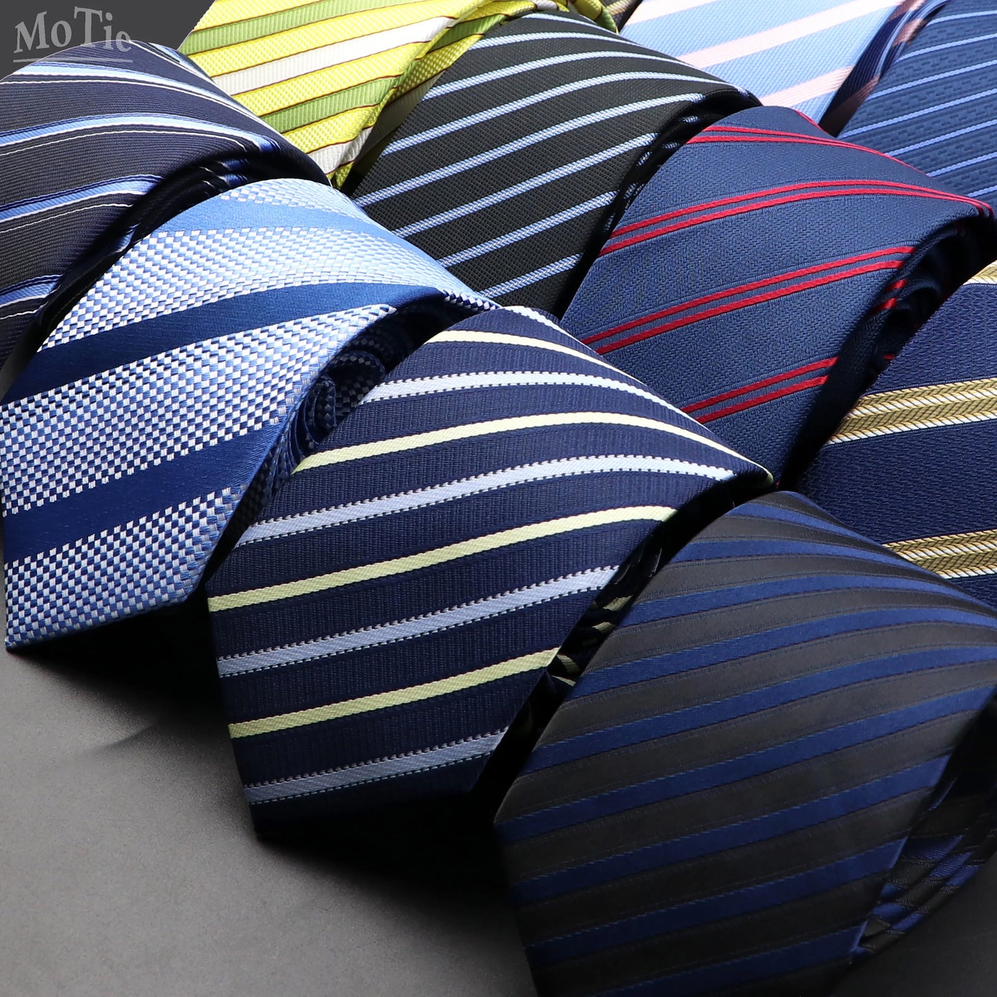 Striped Narrow Necktie – 7cm Classic Weave
