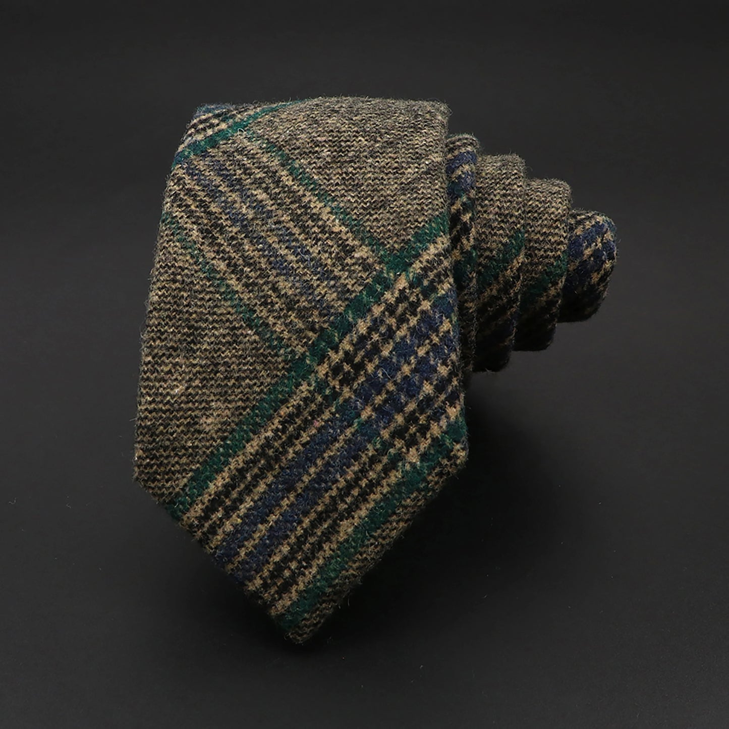 Wool Striped Neckties – 7cm Classic Weave