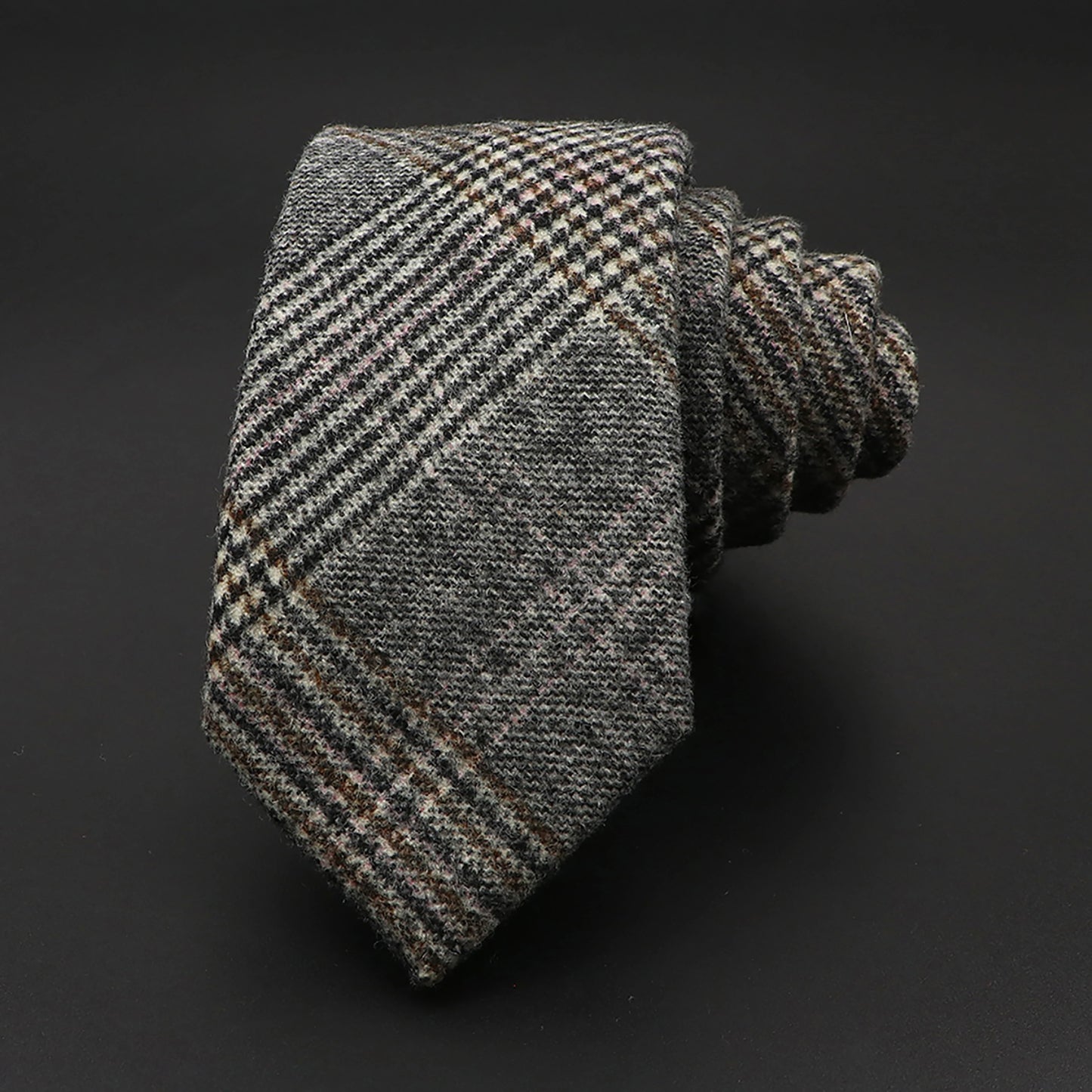 Wool Striped Neckties – 7cm Classic Weave