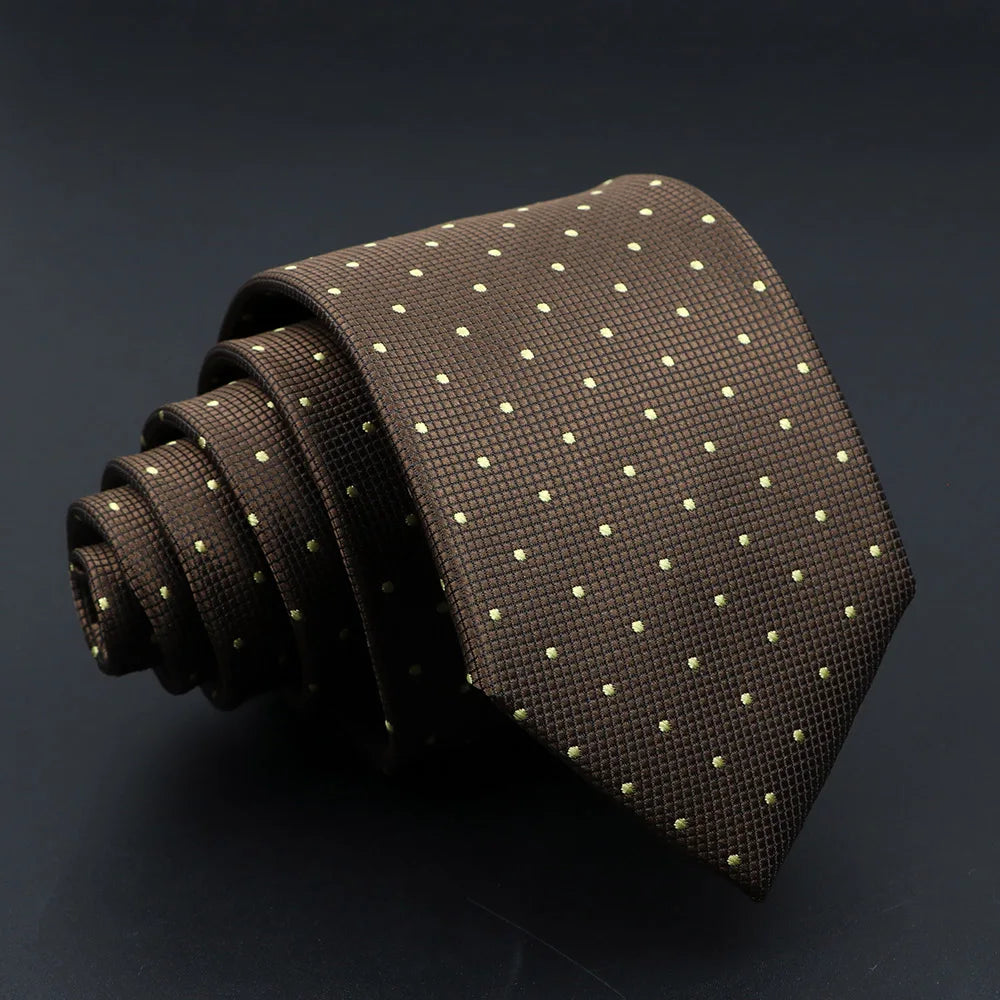 Striped Narrow Necktie – 7cm Classic Weave