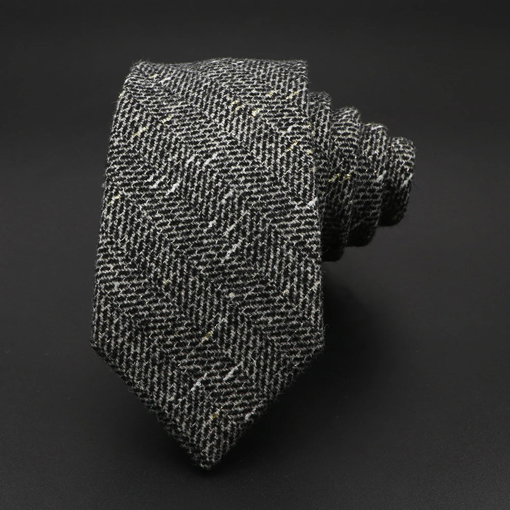 Wool Striped Neckties – 7cm Classic Weave