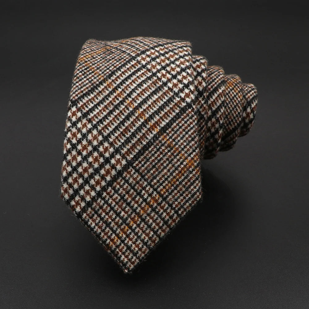 Wool Striped Neckties – 7cm Classic Weave