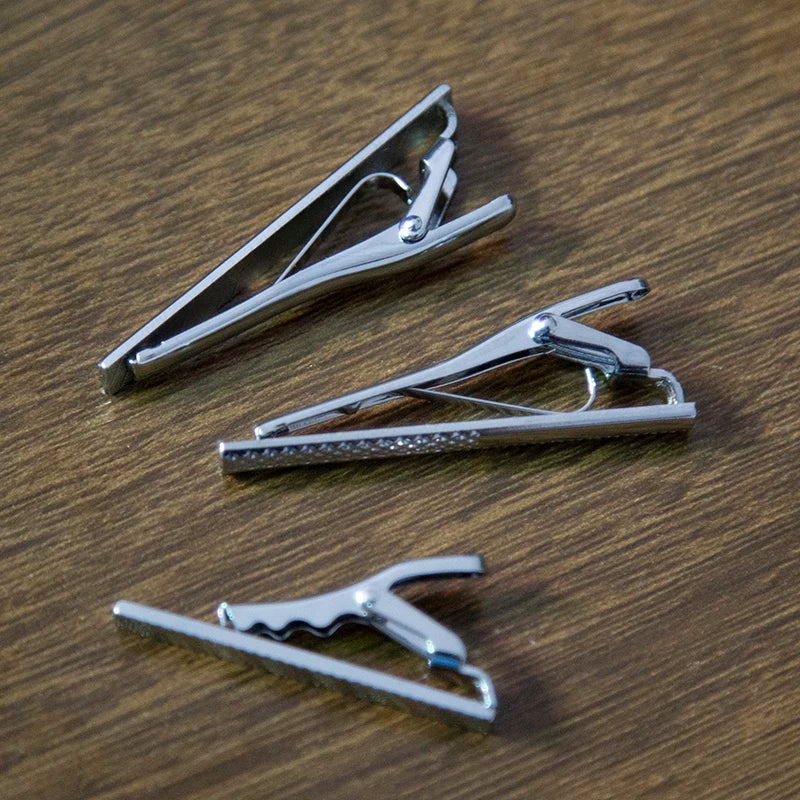 Chrome Steel Tie Clip Set – Classic Clasp
