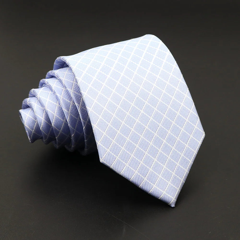 Striped Narrow Necktie – 7cm Classic Weave