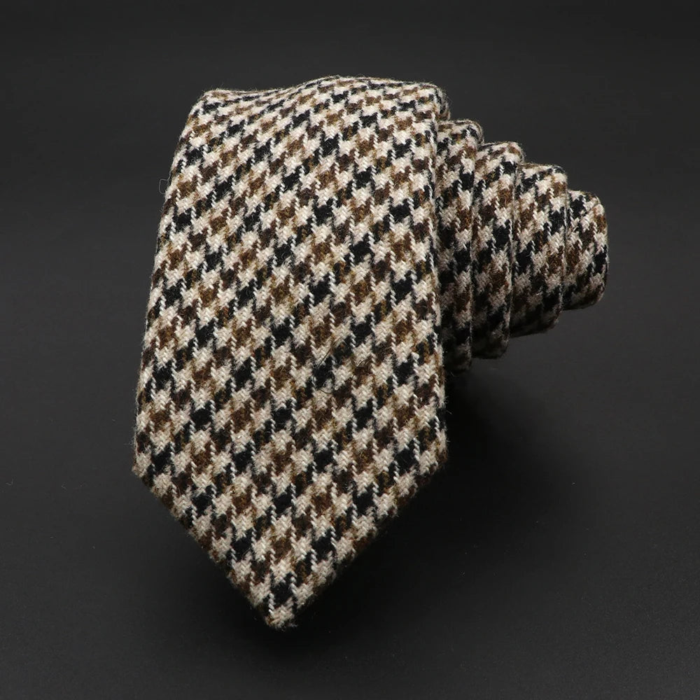 Wool Striped Neckties – 7cm Classic Weave