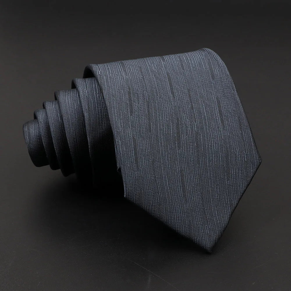 Striped Narrow Necktie – 7cm Classic Weave