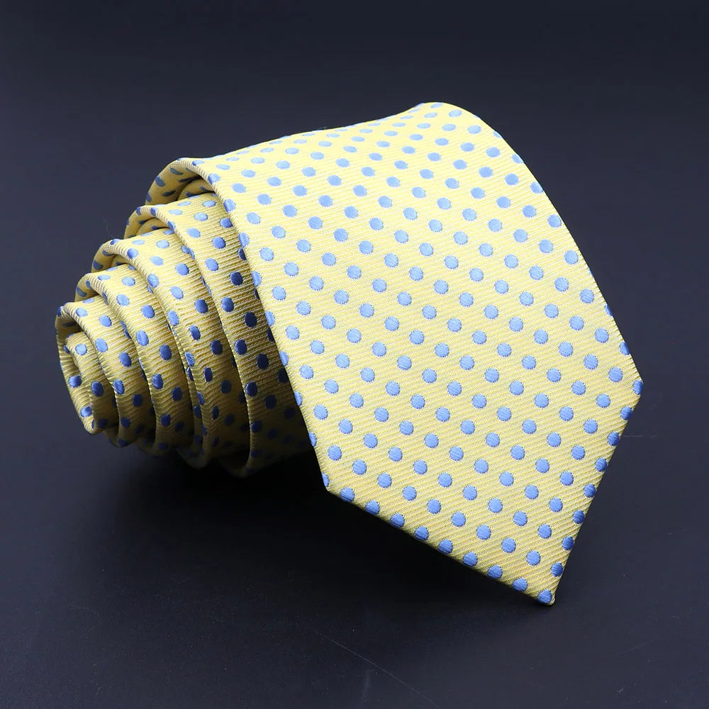Striped Narrow Necktie – 7cm Classic Weave