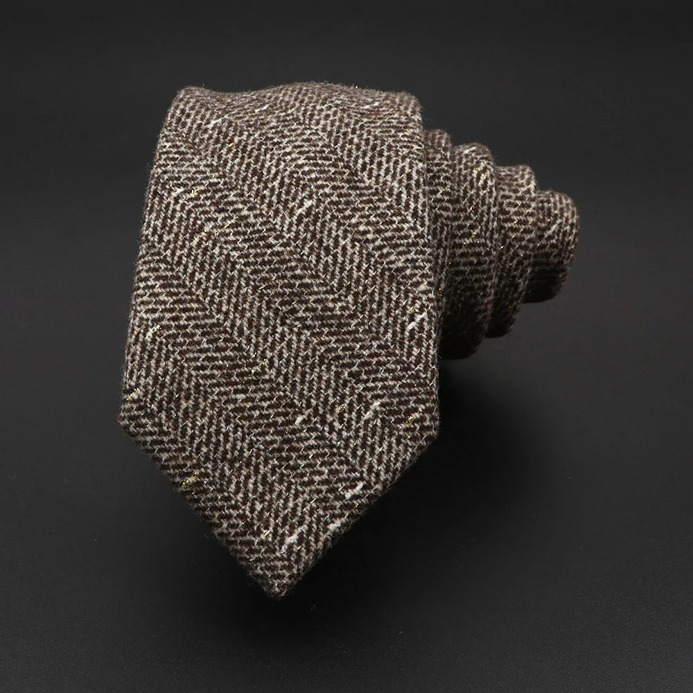 Wool Striped Neckties – 7cm Classic Weave