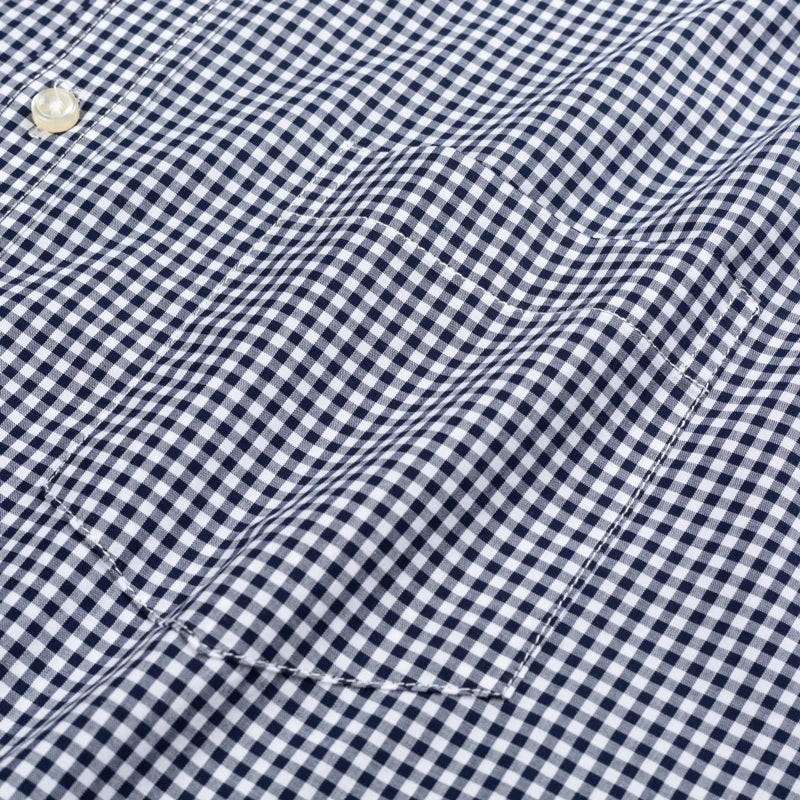 Gingham Check Long‑Sleeve Cotton Shirt — Smart‑Casual Standard Fit
