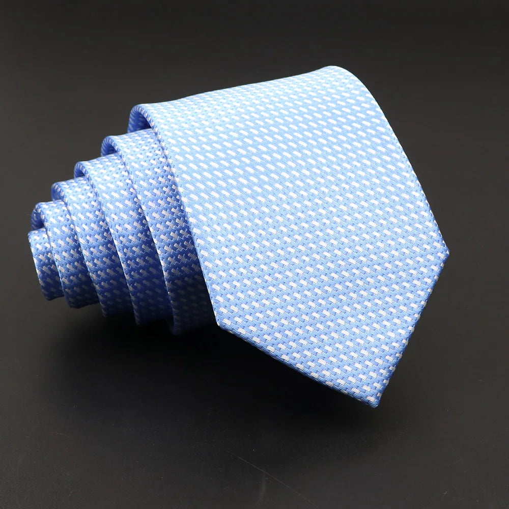 Striped Narrow Necktie – 7cm Classic Weave