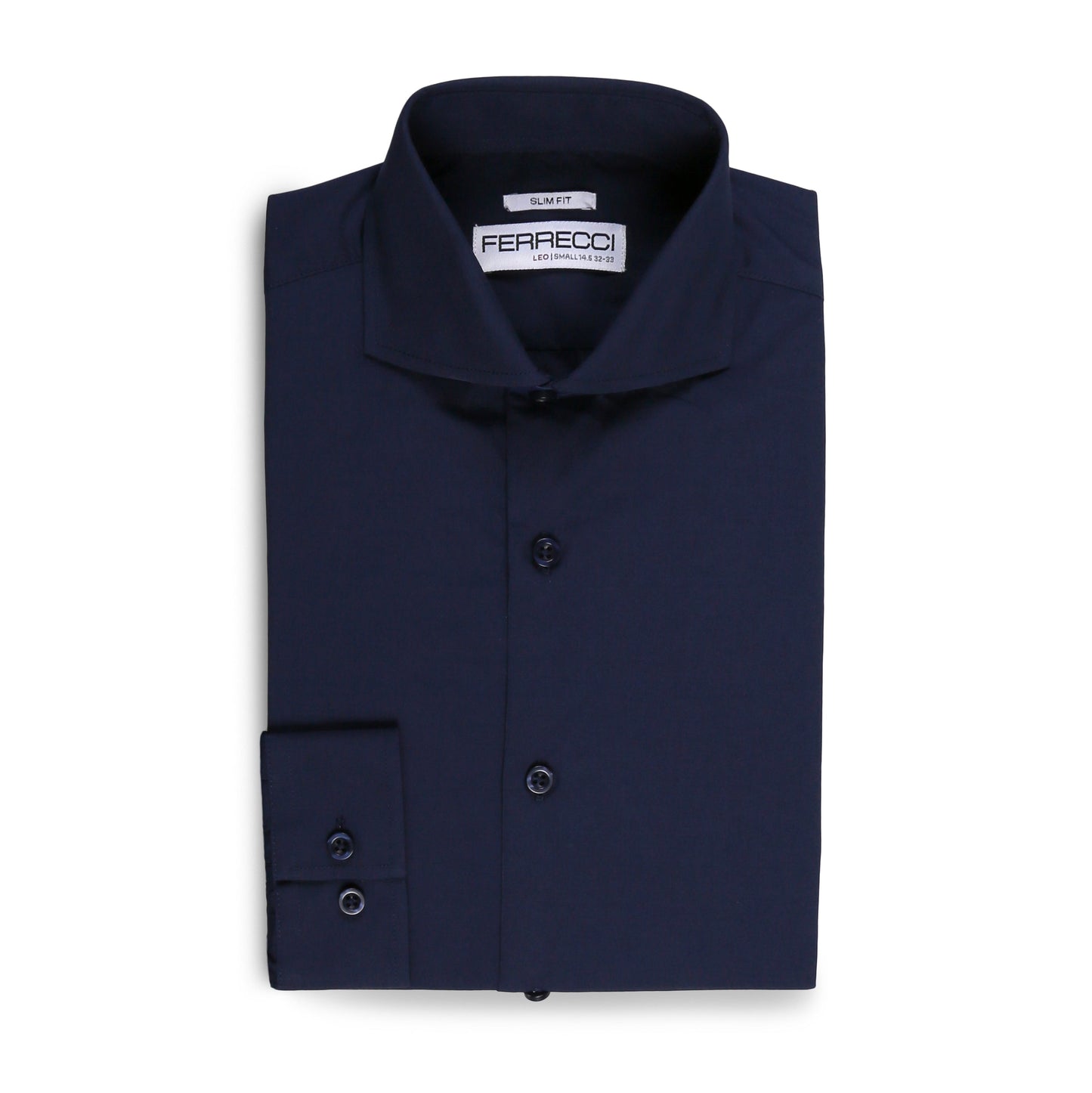 Navy Slim-Fit Dress Shirt