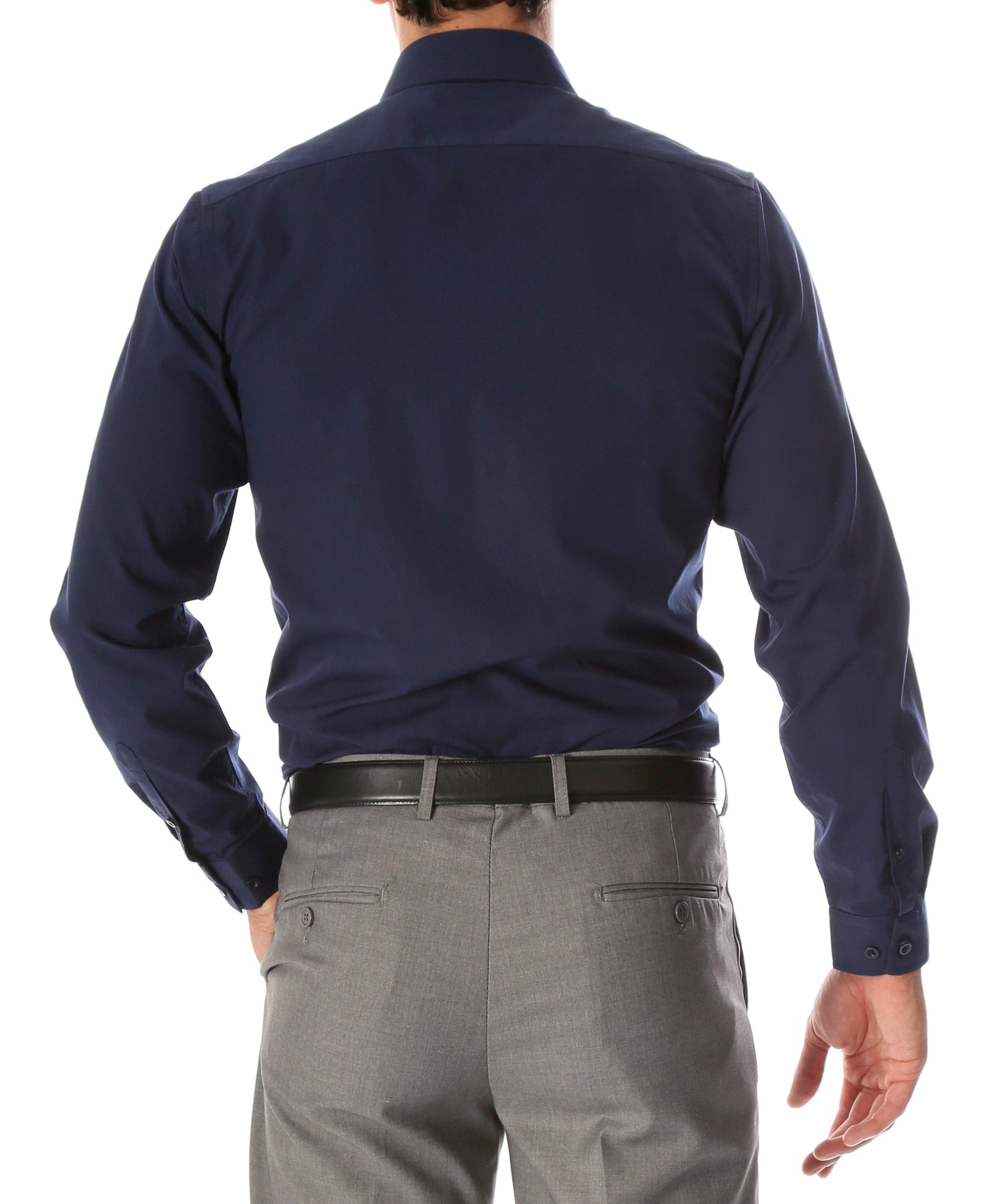 Navy Slim-Fit Dress Shirt
