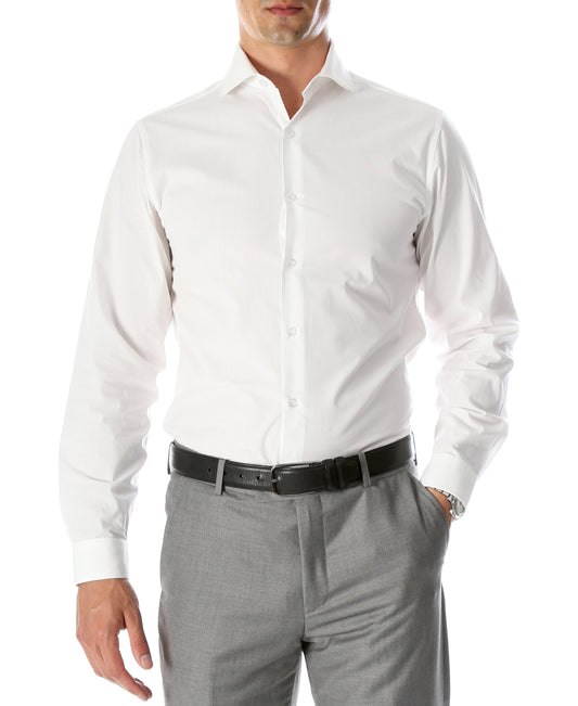 Snow White Slim‑Fit Dress Shirt