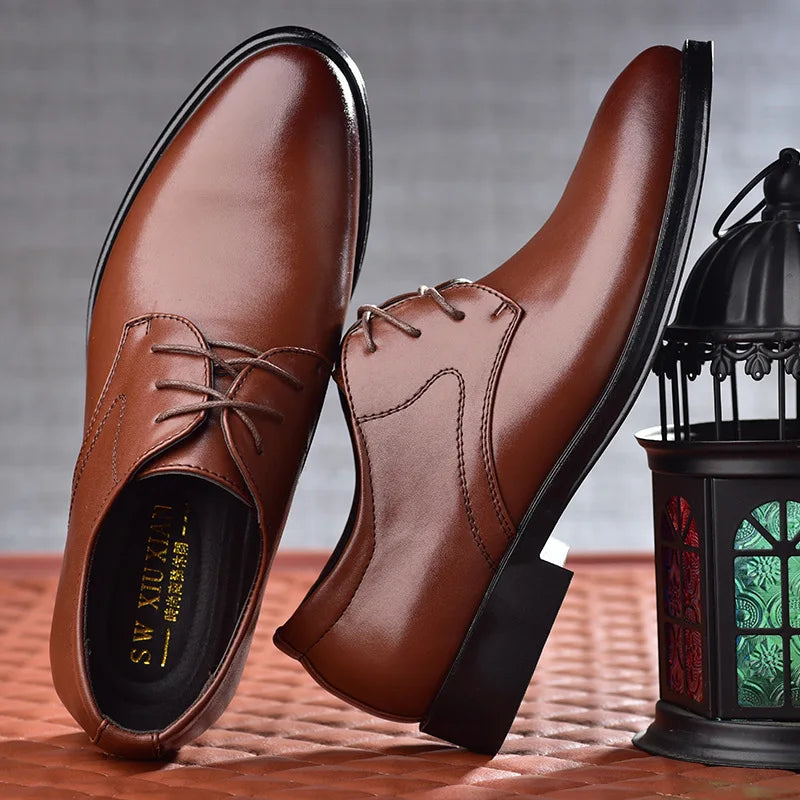 Classic Leather Derby Dress Shoes