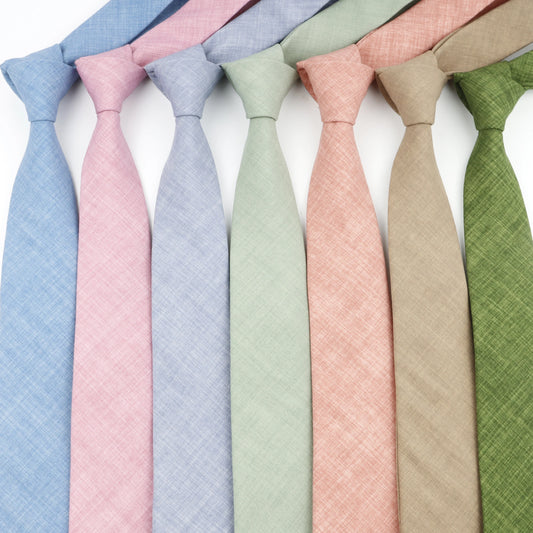Handmade Cotton Neckties — Premium Solid Colors