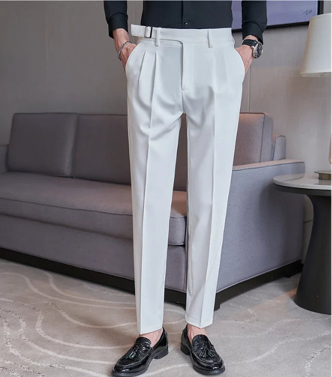 Twill Formal Stretch Suit Trousers