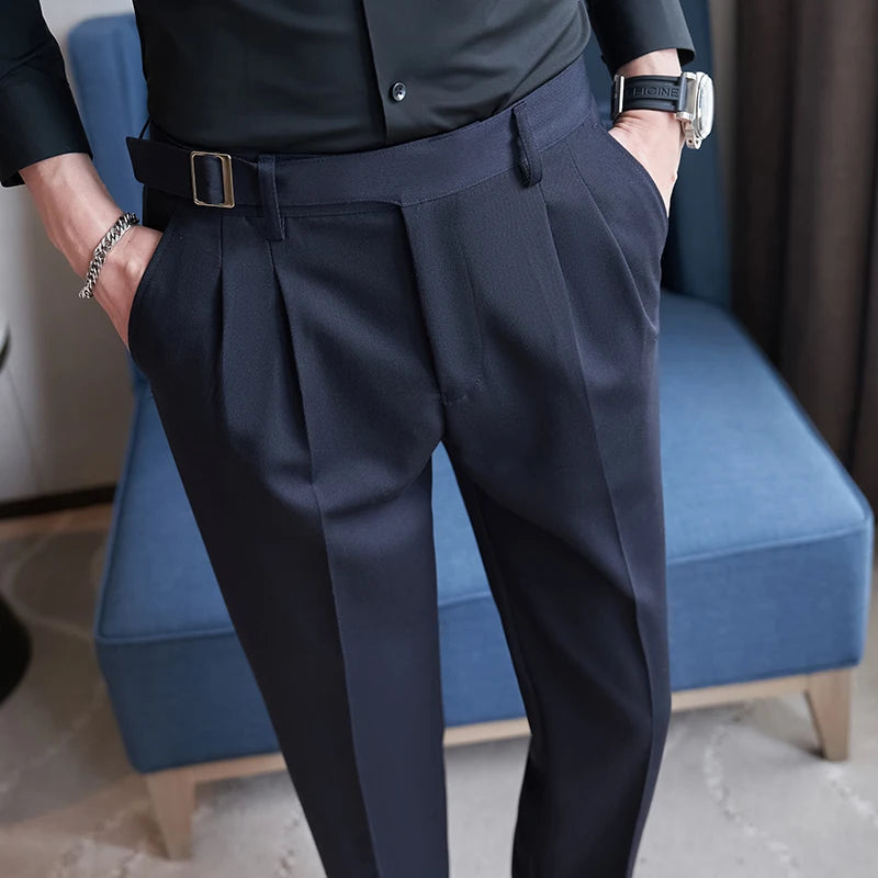 Twill Formal Stretch Suit Trousers