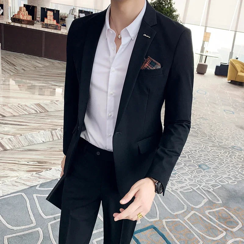 Modern Plaid Two-Piece Suit — Tailored Fit