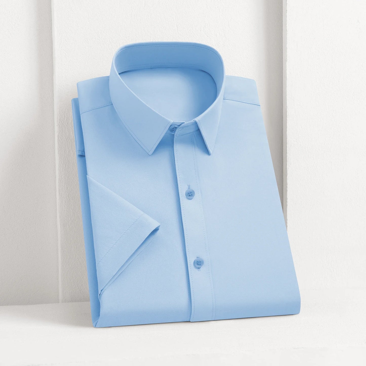 Short‑Sleeve Smart‑Casual Dress Shirt — Solid Summer Edition