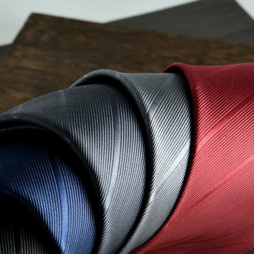 Striped Classic Neckties – 8cm Jacquard Weave