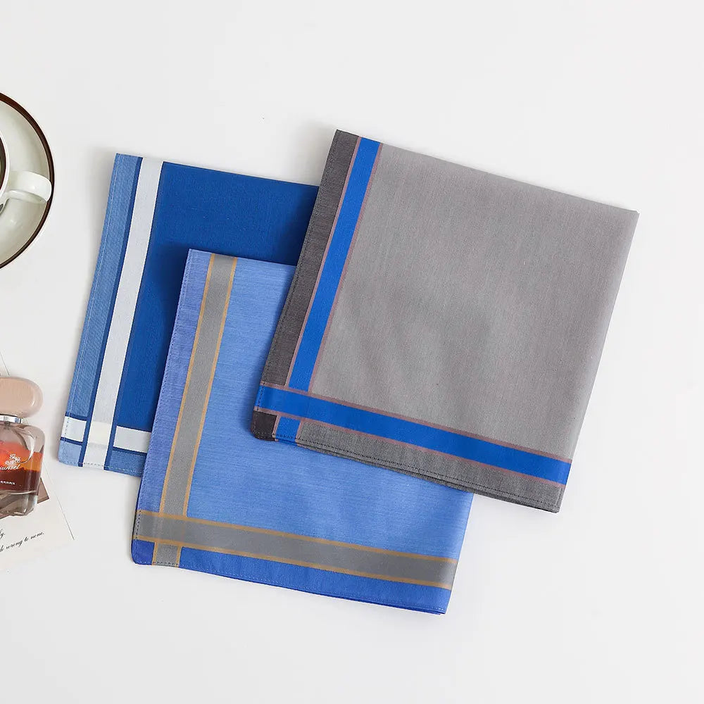 Classic Cotton Handkerchief Set — 3 Piece Pack