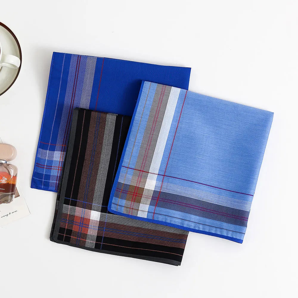 Classic Cotton Handkerchief Set — 3 Piece Pack