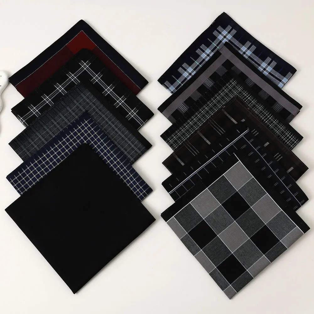 Yarn‑Dyed Plaid Handkerchief Set – 3‑Pack Assortment