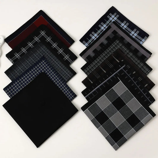 Yarn‑Dyed Plaid Handkerchief Set – 3‑Pack Assortment