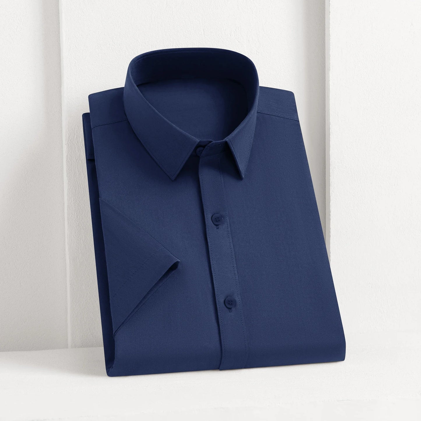 Short‑Sleeve Smart‑Casual Dress Shirt — Solid Summer Edition