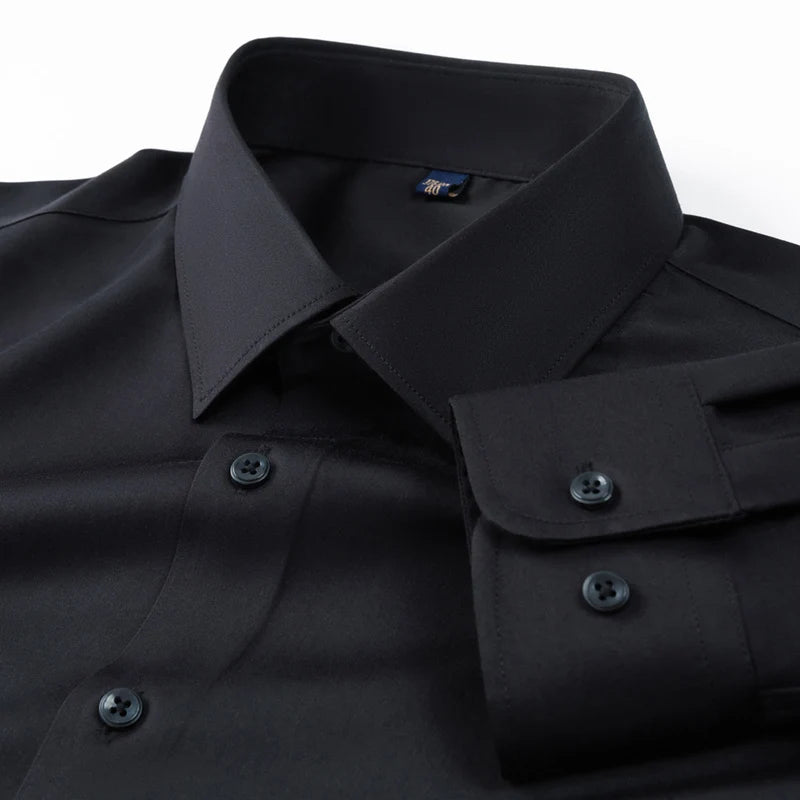 Slim‑Fit Anti‑Wrinkle Dress Shirt — Long‑Sleeve Business Edition
