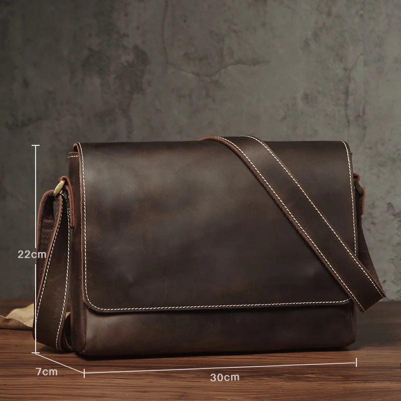 Genuine Leather Vintage Crossbody Bag