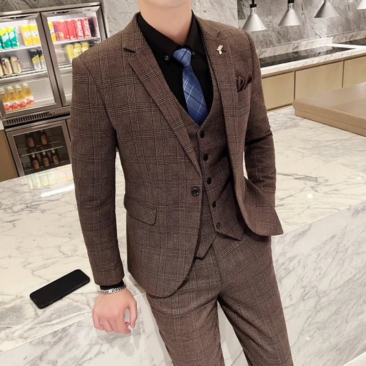 Modern Three‑Piece Suit Set – Smart Casual Edition