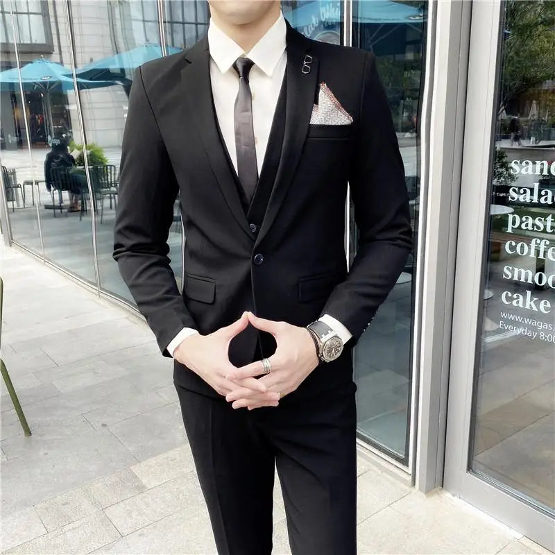 Modern Three‑Piece Suit Set – Smart Casual Edition