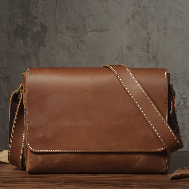 Genuine Leather Vintage Crossbody Bag