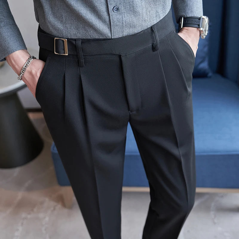 Twill Formal Stretch Suit Trousers